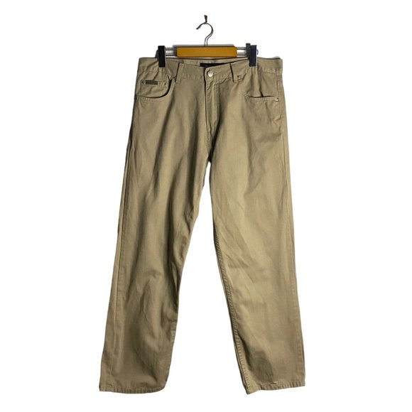 Calvin Klein Jeans Men's Straight Leg Tan Chino Pants - Picture 1 of 9